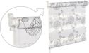Double roller blind with sequins and shiny fiber, white/black, 100x200 cm