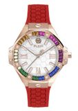 Philipp Plein Plein Lady Royal PWBDA0524 Horloge - Siliconen - Rood - Ø 39 mm