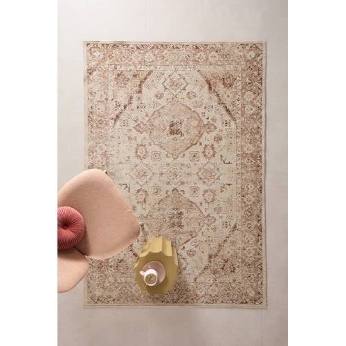 NOUS Living vloerkleed crème/roodbruin (230x160 cm)