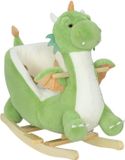 Aiyaplay Kids Rocking Horse - Populierenhout, Polyester - 65L x 38B x 72H cm - Groen