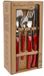 Lou Laguiole Rising Sun Bestek Set 24-delig Rood RVS