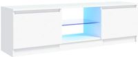 vidaXL Tv-meubel met LED-verlichting 120x30x36 cm wit