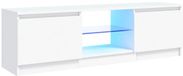 vidaXL Tv-meubel met LED-verlichting 120x30x36 cm wit