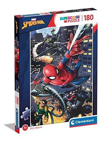 Clementoni - Spiderman Supercolor Marvel Spiderman 29782 - 180 stuks - Puzzel