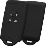 kwmobile autosleutelhoes zwart geschikt voor Renault 4-knops Smartkey autosleutel (alleen Keyless Go)