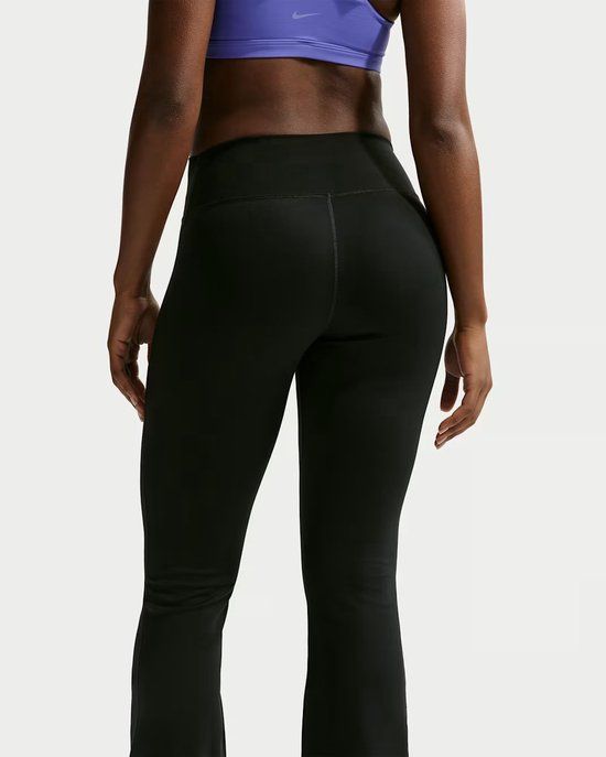 Nike Sportbroek One High Waist Flared Dames - Zwart - Maat XS