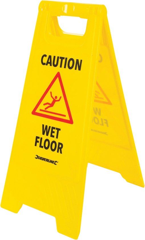 Silverline Waarschuwingbord \"Natte Vloer\" in \"A\"-vorm, 295 x 610 mm