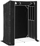vidaXL Haardhoutrek met regenhoes 150x80x200 cm gegalvaniseerd staal