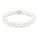 Swarovski Matrix armband, Crystal Pearl, Wit, Rodium toplaag