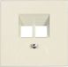 Jung LS969-2UA UAE-, IAE-, ISDN-contactdoos Afdekking LS 990, LS design, LS plus Crème-blanc