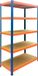 Merkloos Stellingkast - 200x100x50cm - tot 875 kg - blauw-oranje