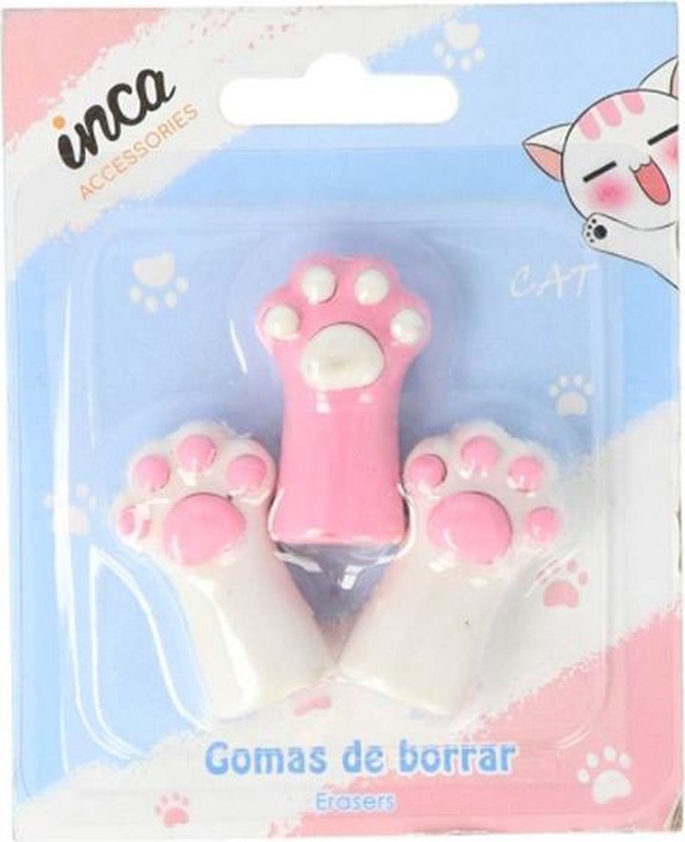 Inca Gomas De Borrar Gatito Set 3 Pcs