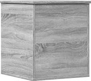 vidaXL boîte de rangement 40x42x46 cm bois de sapin gris chêne sonoma