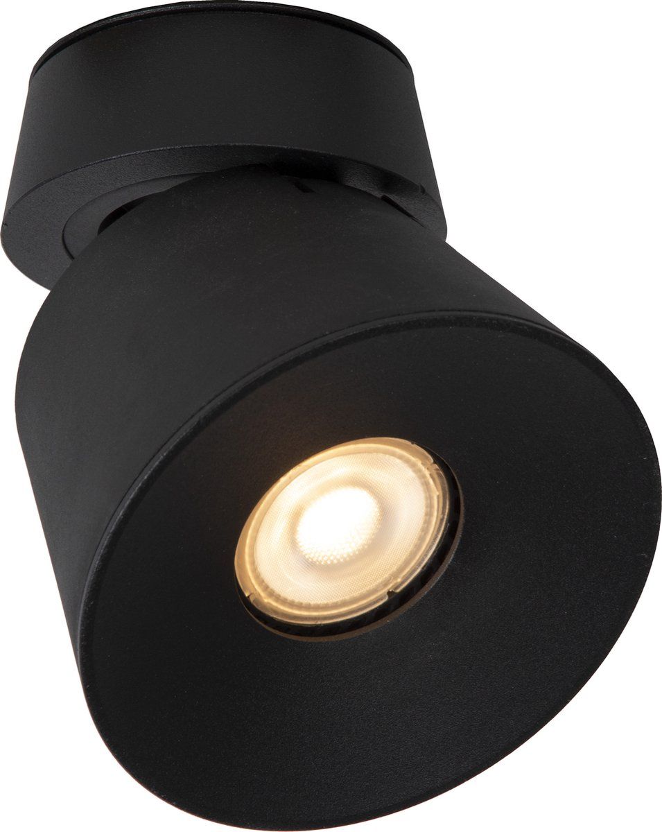 Lucide TRIGONO Plafondspot - Ø 10,5 cm - 1xGU10 - Zwart - Metaal