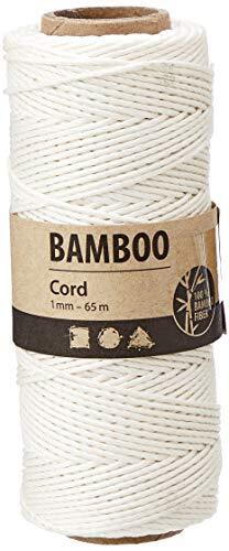 Creative e 503481 Bamboe koord, Wit, 65 m Lengte, 1 mm Dikte