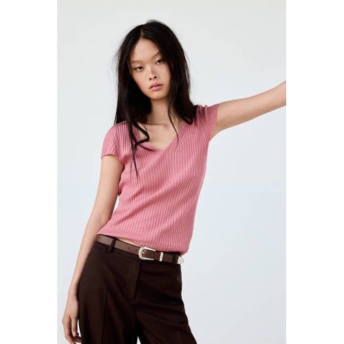 Mango T-shirt - lichtroze