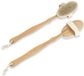 CHPN - Brosse de douche - Brosse pour le corps - Brosse de massage - Bois - Avec poignée - 1 pièce - 41 cm