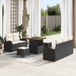 Maison Exclusive - Tuinset met 8 zitplaatsen, zwarte polyrotan loungeset