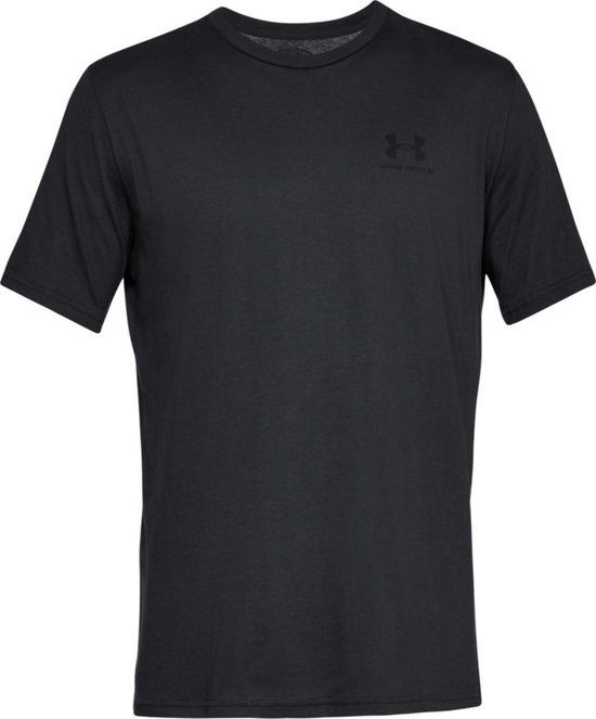 Under Armour UA Sportstyle Left Chest Logo SS T-shirt Heren - Zwart - Maat M