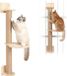 Pinksheep Garden Poteau griffoir mural combiné - Poteau griffoir en sisal de 74 cm avec plateforme de repos