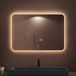 doporro verlichte badkamerspiegel 100x70cm ijs met LUZ LED-verlichting