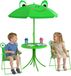 Outsunny Ensemble table et chaises de jardin pour enfants - Métal - 50x50x46cm - Vert
