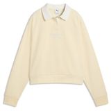 Puma Class Relaxed Lange Mouw Poloshirt Beige XL Vrouw
