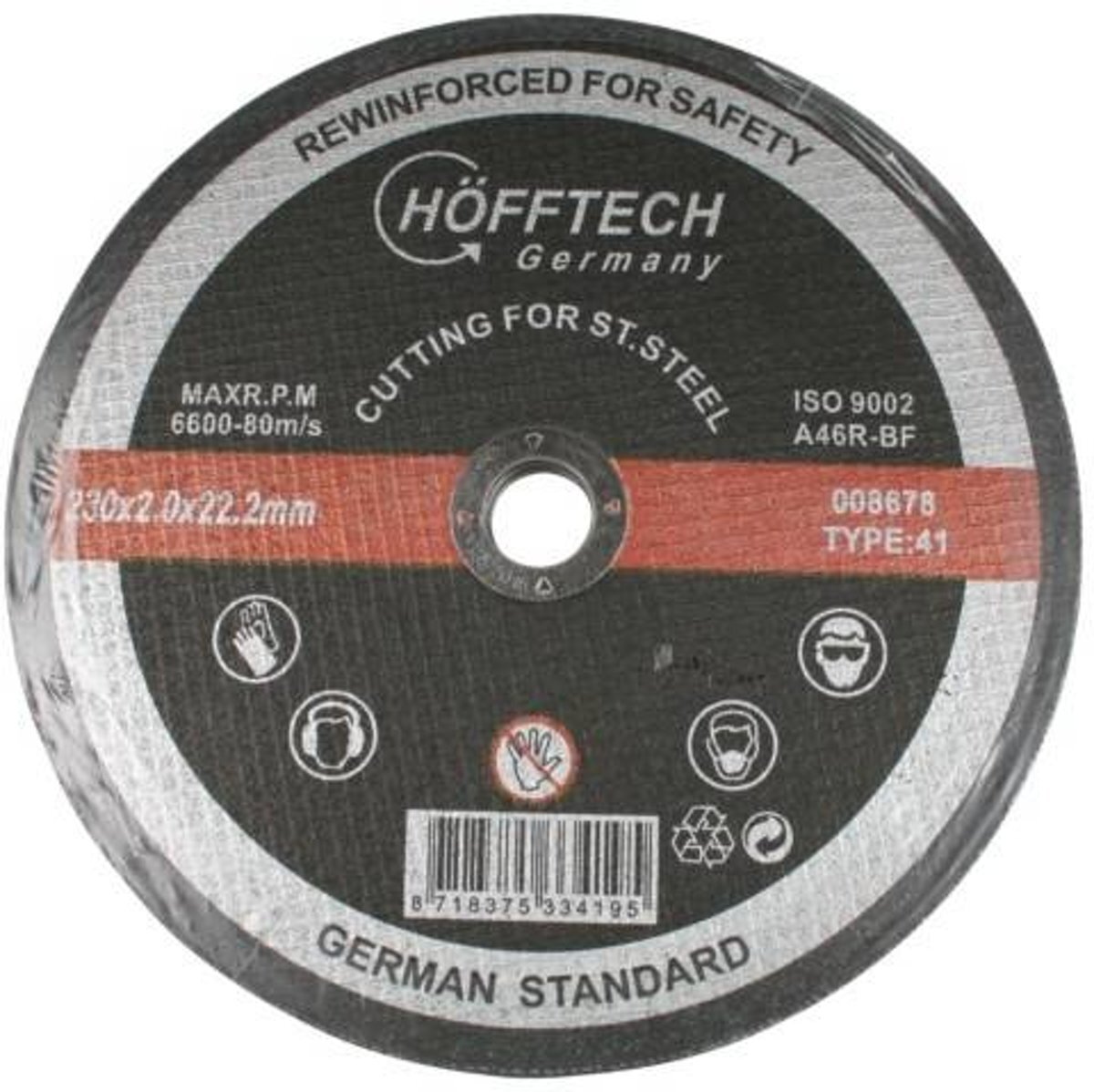 HOFFTECH Doorslijpschijf RVS 230 x 2,0 mm