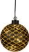 Anna's Collection Boule de Noël illuminée - or - D10 cm - motif diamant - 8 lampes LED - blanc chaud - pile - pendentif