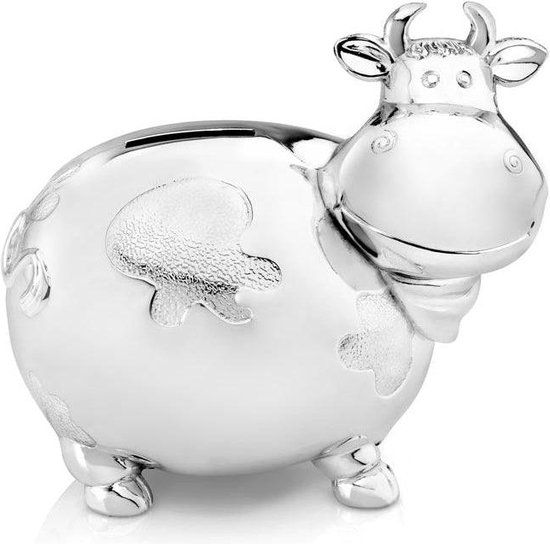 Zilverstad Spaarpot Koe - Verzilverd - Jongens en meisjes