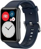Strap-it Huawei Watch Fit siliconen bandje - donkerblauw