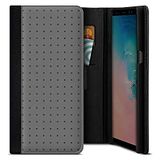 caseable Samsung Galaxy S9 Plus Beschermhoes - Mobiele Telefoon Klaphoes - Schokabsorberend & krasbestendig oppervlak - Kaartvak - Kleurrijk Design - Dot Grid Grey