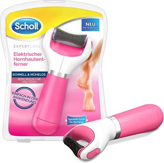 SCHOLL EXPERTCARE Express Pedi elektrische eeltverwijderaar voor zijdezachte voeten - speciale vorm hielroller - roz