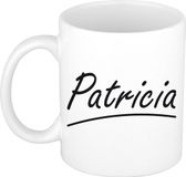 Bellatio Decorations Patricia Naam koffiemok - beker - met sierlijke letters - wit