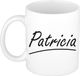 Bellatio Decorations Patricia Naam koffiemok - beker - met sierlijke letters - wit