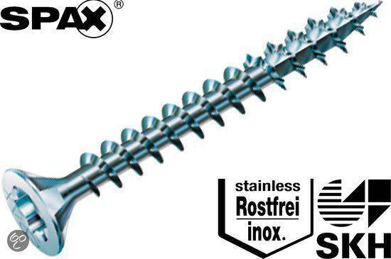 Spax Spaanplaatschroef RVS Torx 5.0 x 60 - 100 stuks