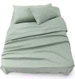 Blumtal 3-delige Set Bedlaken - Hoeslaken 160 x 200 x 30 cm - Laken 240 x 275 cm - 2 x Kussensloop 50 x 80 cm - Summer Green