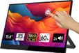 Logicom Nomad Touch Portable Monitor - 15.6" Full HD IPS Touchscreen - USB-C & Mini HDMI - Kickstand - Black