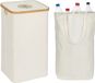 Relaxdays Statiegeld prullenbak - 100 liter - met deksel en tas - beige