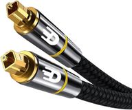 Drivv. Premium Toslink Optische Kabel Nylon - Optische Audiokabel - Optical Audio Kabel - Soundbar - Male to Male - 10 meter - Zilver