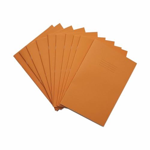 Rhino A4 Exercise Books - 80 Pages - 5mm Squared Paper - Pack of 10 - Orange