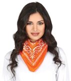 FIESTAS GUIRCA Oranje hoofddoek voor volwassenen