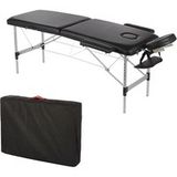 Mucola Table de massage aluminium 2 zones noir