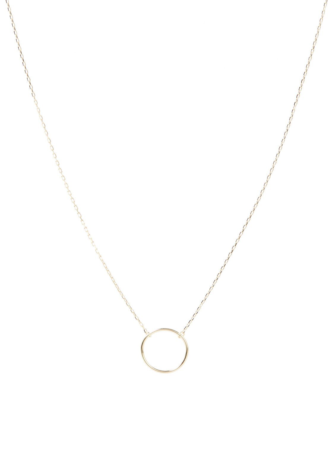 Jackie Cirkel ketting van 14k geelgoud