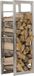 And OutdoorMatch Porte-bûches Melisa - Gris - Acier - 25x60x150cm