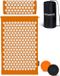 LifeGoods Spijkermat met Kussen - Shakti Mat - Acupressuur Mat - Spijkerbed - Massage Mat - Voor Pijnverlichting, Spierherstel, Stressverlichting en Meer - Incl. 2x Triggerpoint Bal - 60x40x2cm - Oranje
