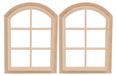 Fenêtre de maison de poupée - Fenêtre cintrée miniature - Échelle 1:12 - 6 carreaux - Fenêtre en bois à faire soi-même