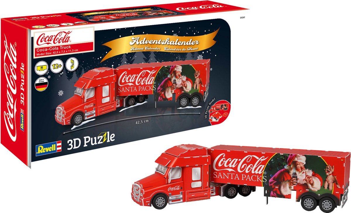 Revell 3D Puzzle 01041 Coca-Cola Truck - 3D Puzzel Adventskalender 3D Puzzel