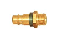 Riegler Unieke nippel NW 7,8, messing blank, G 1/4 AG, rood, werkdruk 0-35 bar, medium/omgevingstemperatuur. -20 °C tot 100 °C