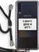 Case Company Hoesje met koord geschikt voor Samsung Galaxy A50 - Don't give a shit - Back Cover